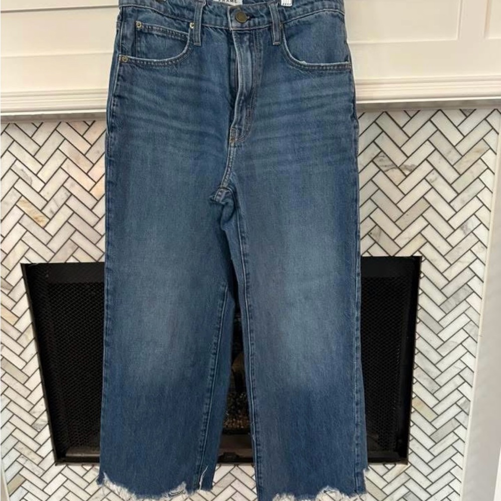 Frame Denim Classic Blue Wide-Leg Jeans